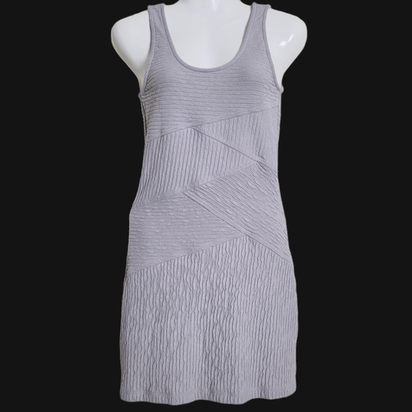 Free People Dresses & Skirts - Free People Sleeveless Gray Ribbed Knit Mini Dress Size Small Petite
